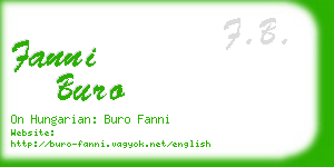 fanni buro business card